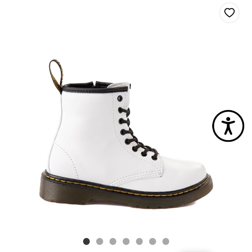 Dr. Martens kids size 2 white boots